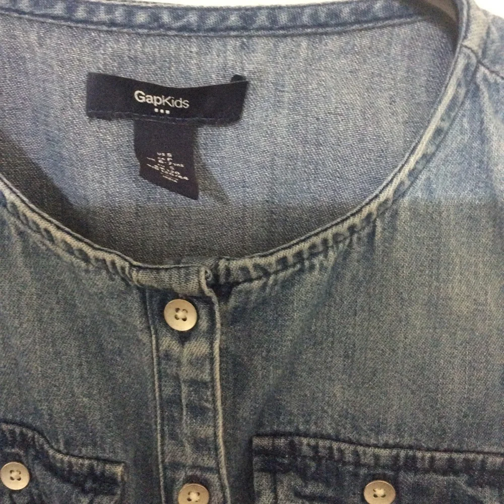 3/&35❤️Gapkids girl denim button down dress size S